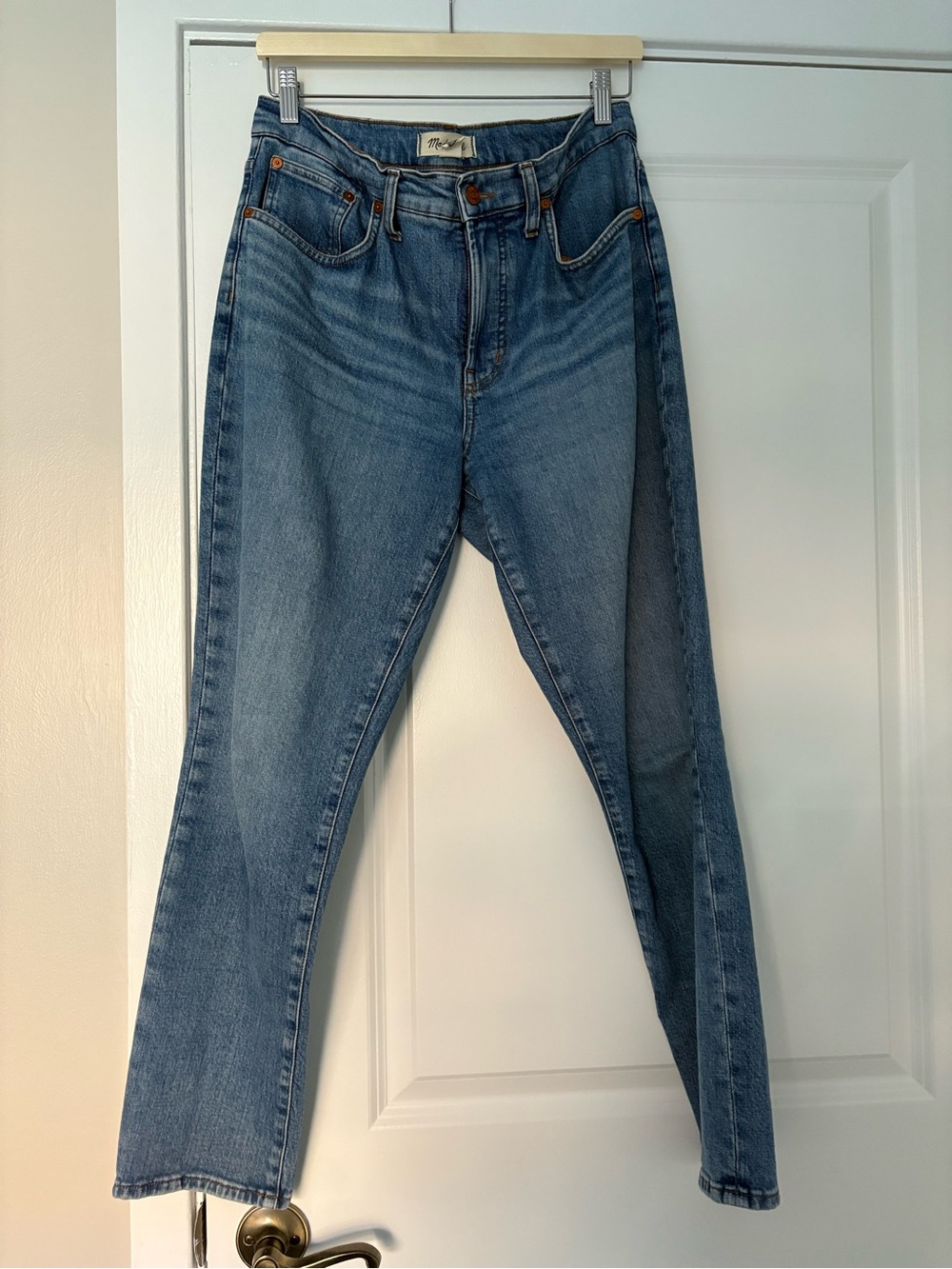 Madewell Women's Straight-Leg Blue Jeans